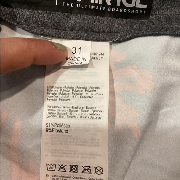 Rip Curl Aqua Swim Shorts – Orange Pineapple Print – Size 31 – NWT - Picture 2 of 3